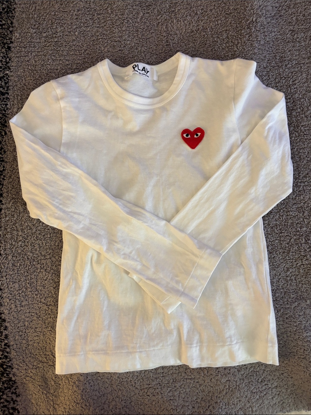 Comme des Garcons Play heart patch long sleeve t shirt